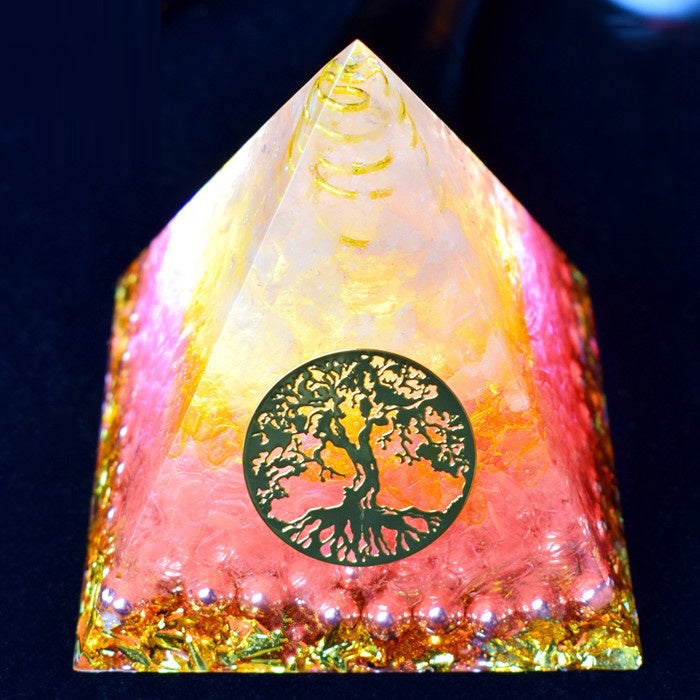 Synthetic Resin Crystal Stone Pyramid