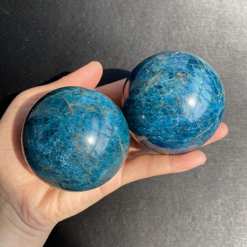 Natural Crystal Blue Apatite Ball