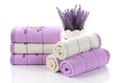 32 Strands Of Lavender Scented Cotton Towel